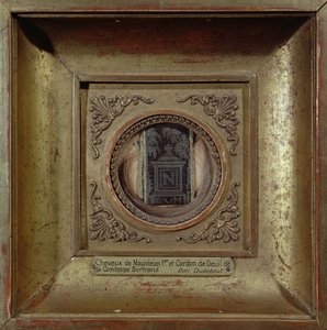 ナポレオンボナパルトの髪（1769-1821）とベルトラン伯爵夫人の喪リボン 作： French School