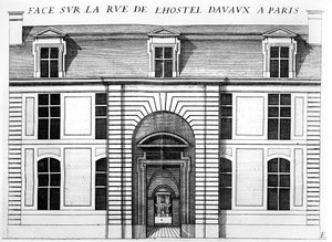 ホテルダヴォー、ルーデュテンプル、パリ 作： French School