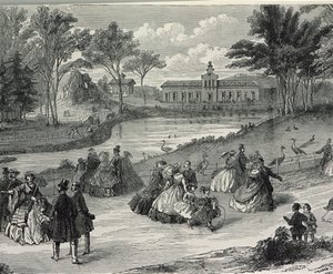 ジャルダンdcliclimation、パリ、1855（bw彫刻） 作： French School