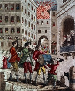 1788年9月に国王と議会の召還を祝うフランス国民の喜び 作： French School