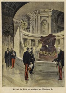 1897年、パリのナポレオン1世の墓を訪れたサイアム王 作： French School