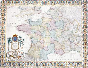 フランス王国は地方政府に分かれ、1751年 作： French School