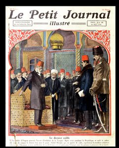 最後のカリフ、アブドゥルマジド2世（1868〜1944年）、アンカラ議会によって王位から解任、1924年ルプチジャーナル