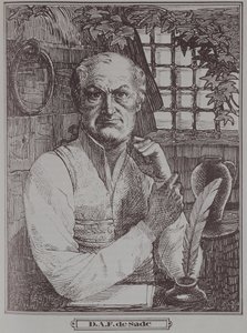 刑務所のサド侯爵（1740〜1814年） 作： French School