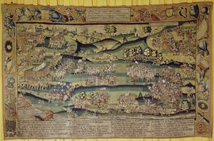 1569年3月13日、ジャルナックの戦いでの2つの軍の会合 作： French School