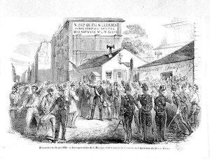 1849年6月13日、パリ芸術文化会館で開催されたモンタニャール会議 作： French School