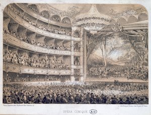 パリのオペラコミック座、1850-60 作： French School