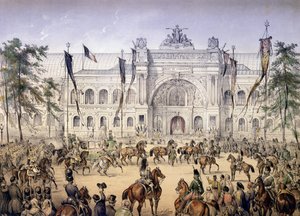 1855年の万博博覧会のパレドリンドストリー 作： French School