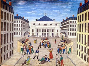 オデオン広場 19世紀初頭 水彩・紙 作： French School