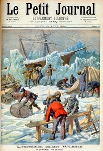 ウォルター・ウェルマン(1858-1934)の極地探検（北極点、北極） 1894年8月27日新聞「Le Petit Journal」の一面（エングレーヴィング 作： French School