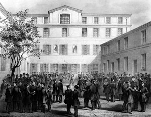 パリの大通りバティニョールにあるポーランド学校、1850年頃