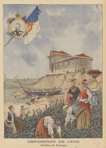 1900年のパリ万国博覧会のポルトガル館（カラーリトグラフ 作： French School