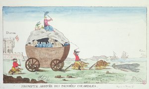 植民地時代の品の迅速な到着、1807 作： French School