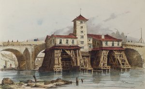 ポンノートルダムのポンプ、1836年 作： French School