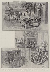 南仏の女王、シミエのホテル・レジーナでの風景（リトグラフ 作： French School