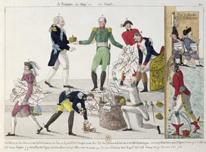 1815年にワーテルローの後に分割された修復またはフランス帝国