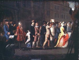 コメディの抑圧後のコメディアンの帰還イタリア、1697
