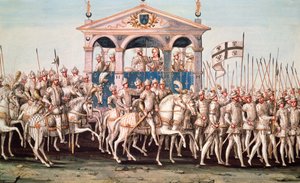 1550年10月1日、アンリ2世のロイヤルエントリフェスティバル（1519〜59年）、ルーアンへ 作： French School