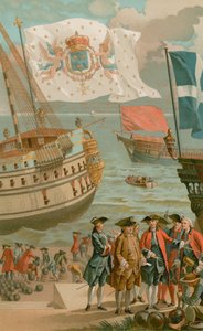 王室旗、ギャレー旗、商人海軍の旗 作： French School