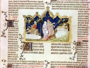 アブラハムとロトの分離、ジャン・ド・シーの聖書、1355年頃