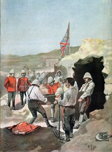 1898年9月にPH。リップが描いた、スーダンでマハディスの灰を風に投げつけるサーダーキッチナー（1850〜1916年） 作： French School