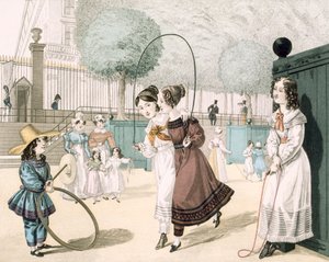 スキッピングゲーム、ルボンジャンルのプレート115、1822年 作： French School