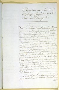 モルトフォンテーヌ条約、1800年9月30日 作： French School