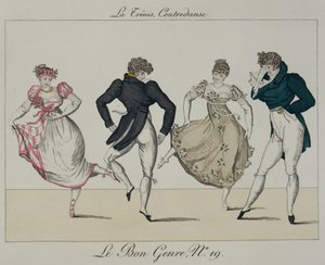 トレニスカドリール、プレート19、ルボンジャンル、1805 作： French School