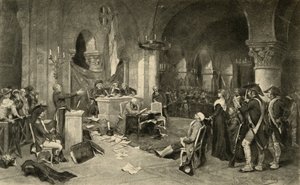 1793年10月16日のマリーアントワネットの試練（1755-93） 作： French School