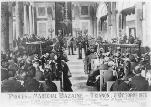 1873年10月6日、トリアノン元帥バザイン裁判 作： French School