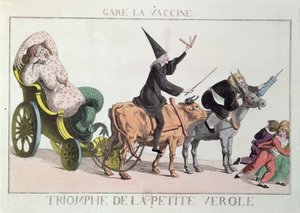 天然痘の勝利、1804年頃（カラーエッチング） 作： French School