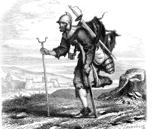 戦争（シンボル） - J.M.メテッリによる版画 1867年 作： French School