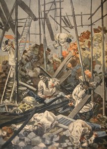 チェスネイでの事故、ルプティジャーナルのイラスト：サプリメントイラストレーター、1898年 作： French School