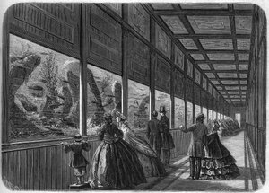 1863年、パリの順化園の水族館。 作： French School