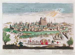 1775年6月11日、ルイ16世が戴冠式のためにランスに到着 作： French School