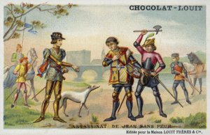 ジョンフィアレスの暗殺、ブルゴーニュ公、1419年 作： French School