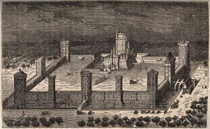 17世紀のヴァンセンヌの城---ヴィクトル・デュルイ（1811-1894）による「フランスの歴史」の彫刻-1882