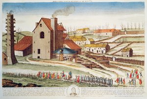 1812年、リエージュ近くのボージョン炭鉱の大災害 作： French School