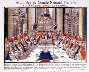 フランスとイタリアの聖職者は、6月9日にパリで開催されたフランス国民評議会の集会に参加しました。 作： French School