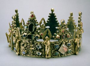 セントルイスの王冠、13世紀（貴重な石をちりばめた銀色の金） 作： French School