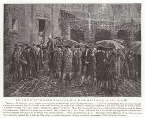 1789年6月23日、セアンセ通りの入り口にある第三の邸宅の代理 作： French School