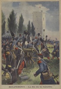 イタリア・ソルフェリーノの戦いの終焉（カラーリトグラフ 作： French School