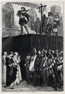 Conradin (or Conrad of Hohenstaufen) King of Sicily and Duke of Swabia (1252-1268) by Charles of Anjou after the battle of Tagliacozzo in 1268」（最後のシュタウファー家のシチリア王であるConradin (or Conrad the younger)の処刑、下記