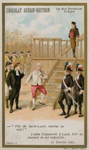 フランス王ルイ16世の処刑（1793年1月21日）。(クロモリト) 作： French School