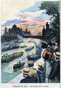 1900年の万国博覧会の際にパリで行われた地引き網の饗宴 - "Le Petitle Parisien "にて 作： French School