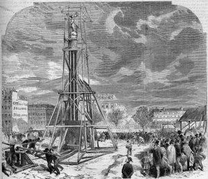 パルミエの泉は、1858年にパリのシャトレ広場に移されました。 作： French School