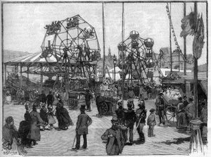 1888年にパリで開催されたフェスティバルの競技の様子。