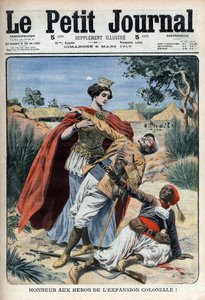 植民地時代（北アフリカ）の英雄たちを讃えるアレゴリー彫刻 「Le Petit Journal」1910年3月6日号（彫刻版