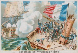 1794年のフランスの軍艦ヴェンジュールデュプープルの英雄。 作： French School