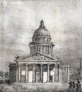 パンテオン - "Alphabet Picturesque des Monumens de Paris" c.1840 (carving)